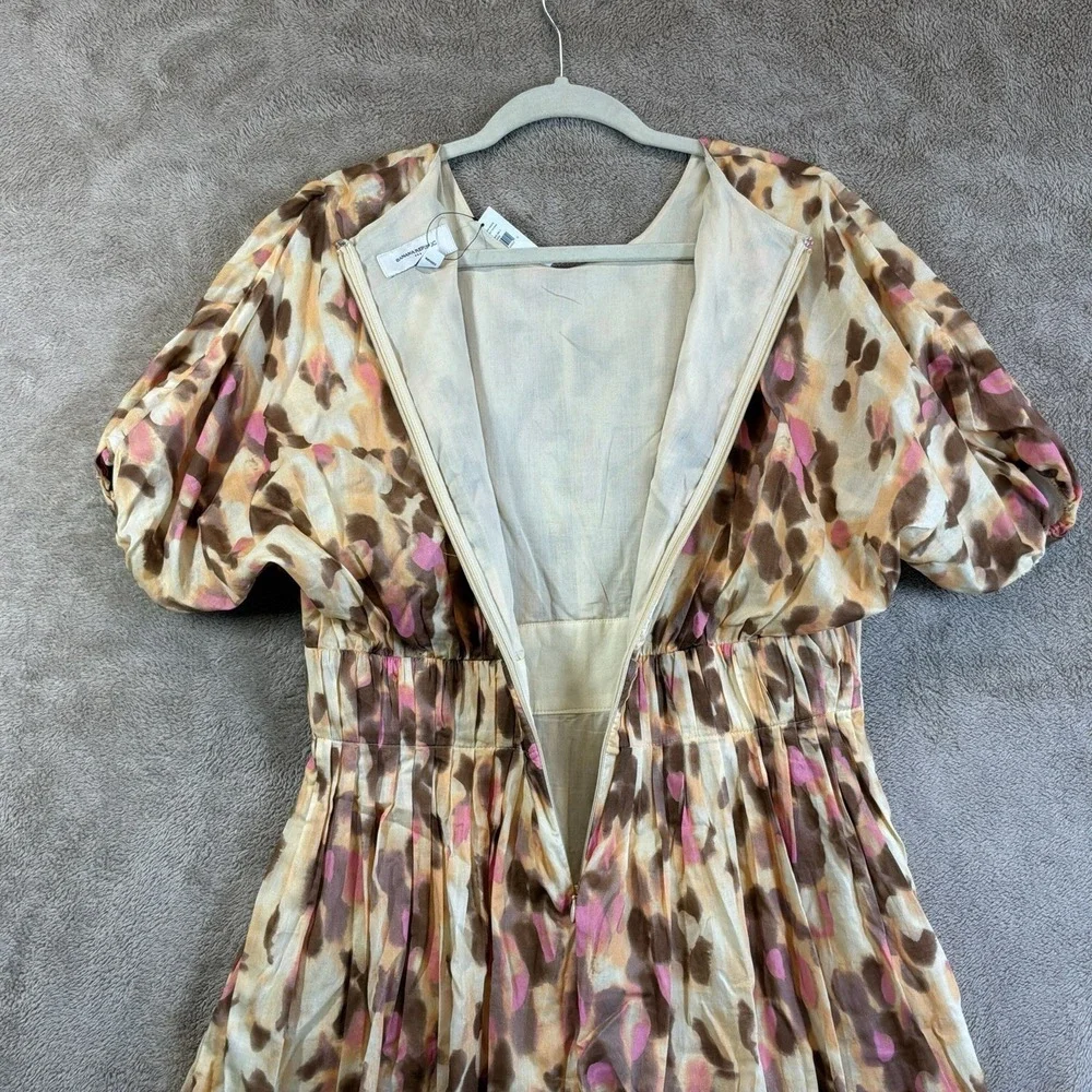 NEW Banana Republic Voile Mini Dress M Multi Dot Ruched Pockets NWT - Picture 7 of 8